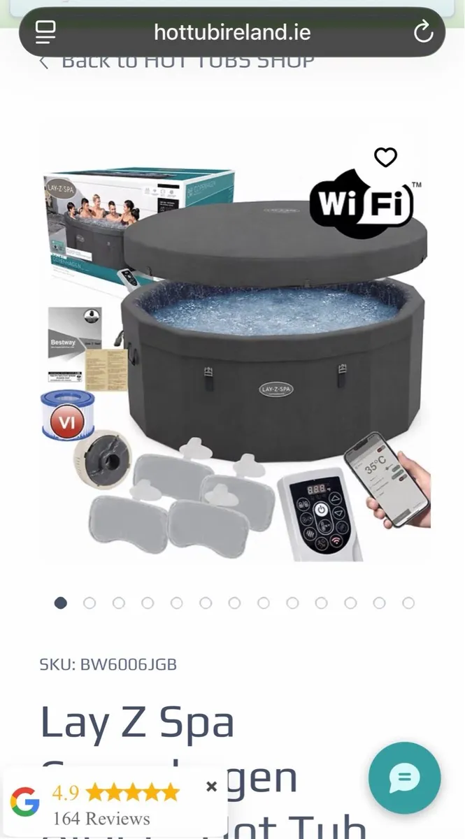 Lay Z Spa Copenhagen AirJet™ Hot Tub WiFi - Image 1