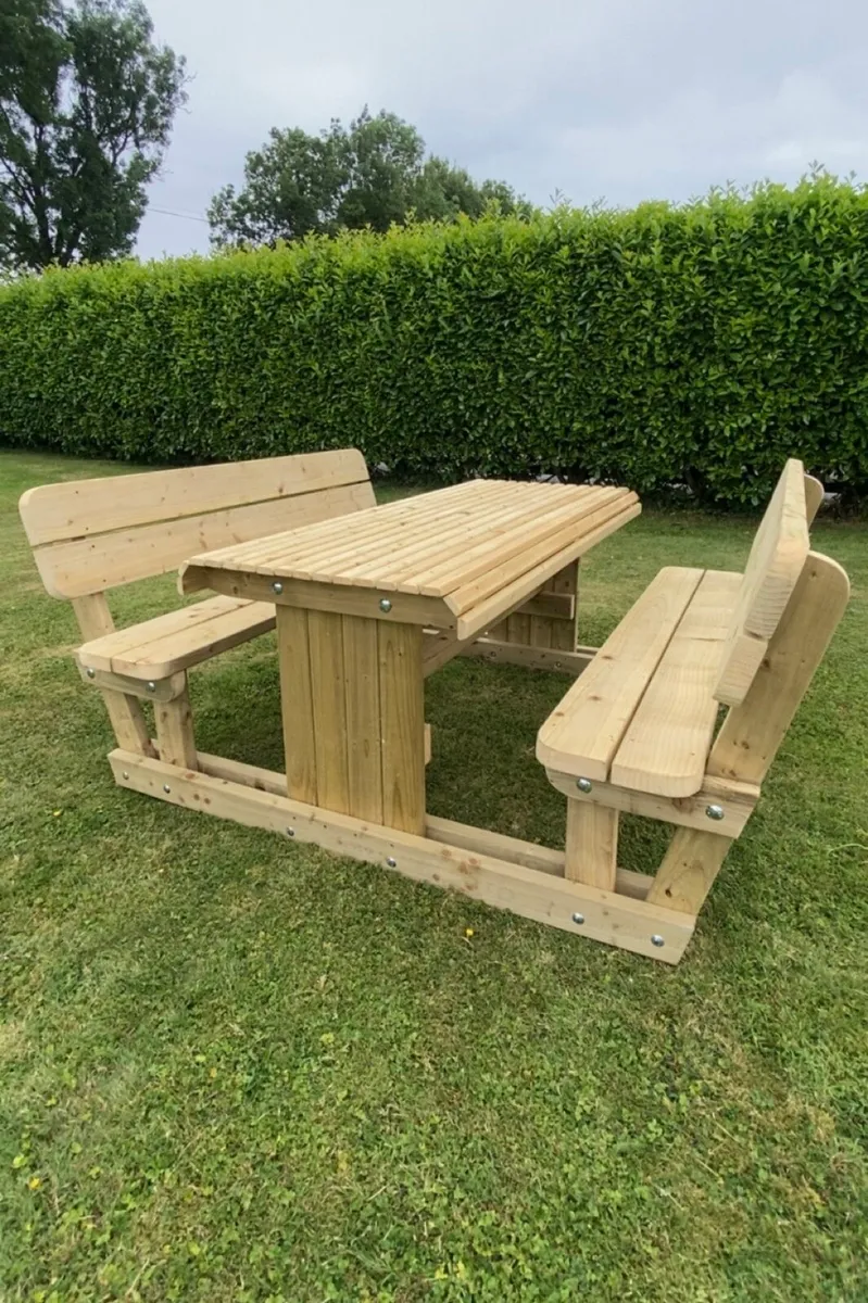 Wooden Garden Furniture - Picnic Bench - Image 1