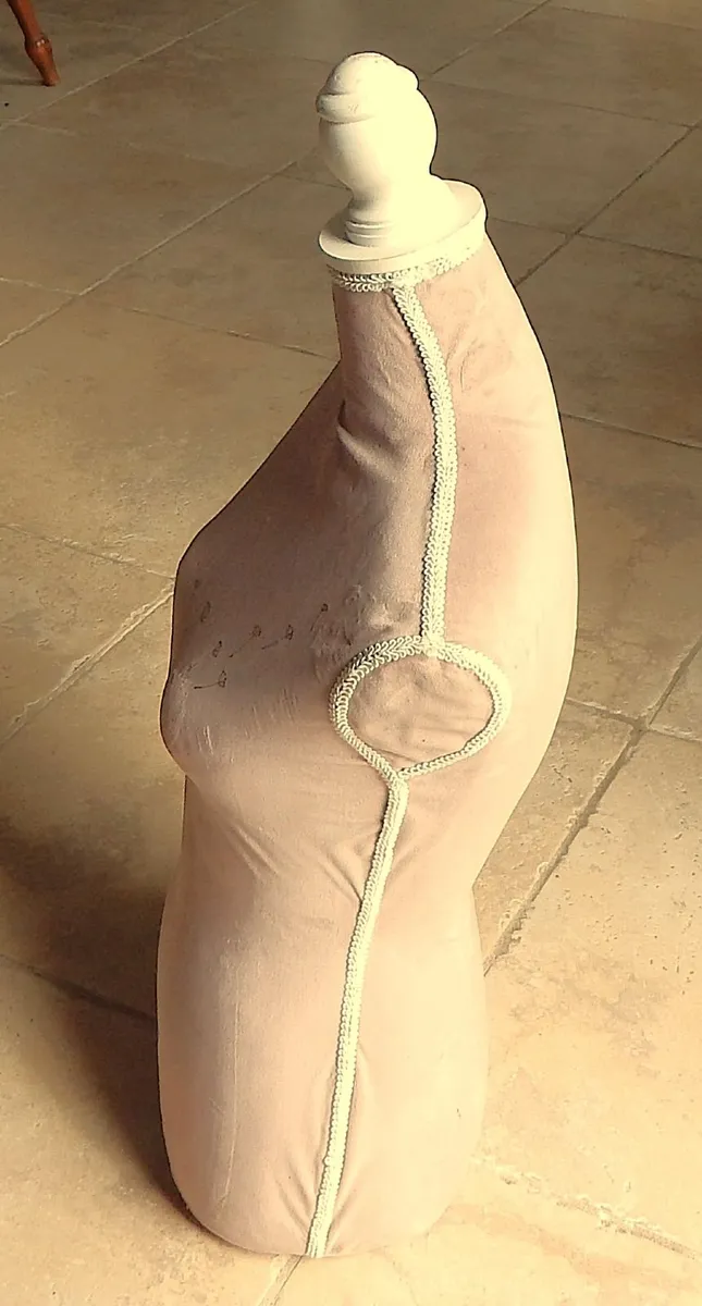 Decorative Female Mannequin Torso in Blush Velvet - Image 4