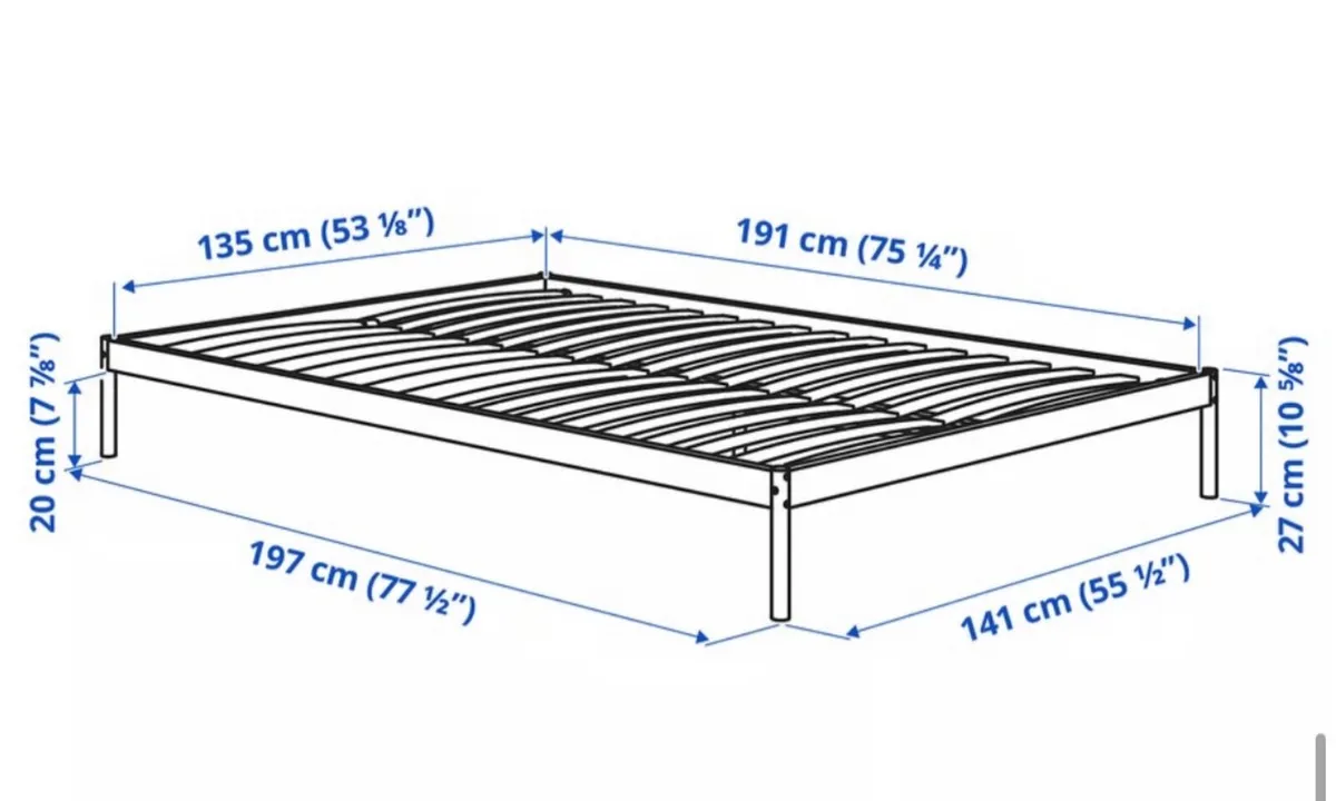 Double bed and mattress - Image 2