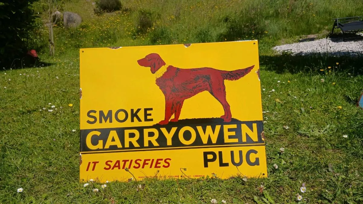 Garryowen Plug Enamel Sign - Image 1