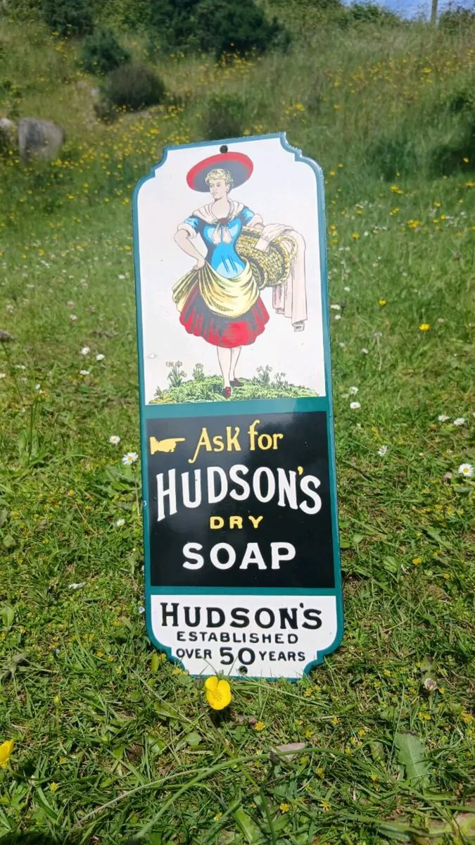Hudson Enamel Sign - Image 1