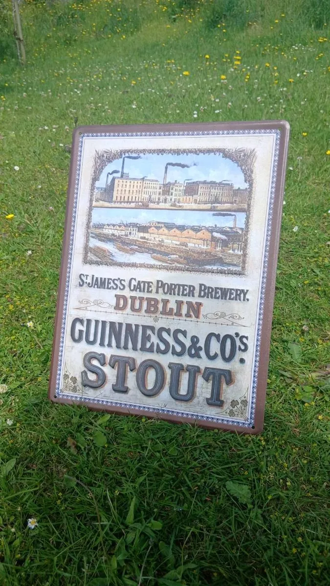 Guinness Stout Tin Sign - Image 1