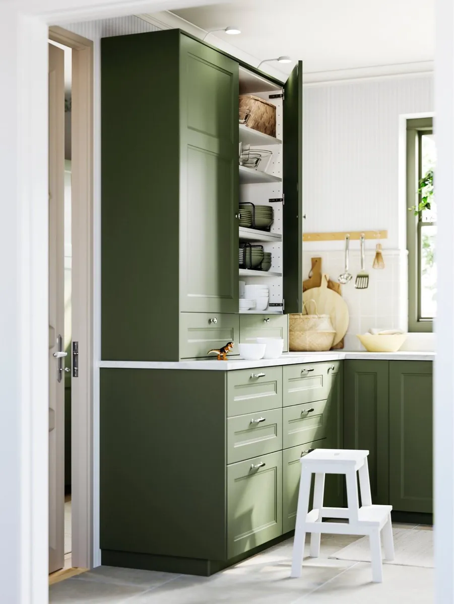 IKEA Axstad green shaker style kitchen new fronts - Image 1