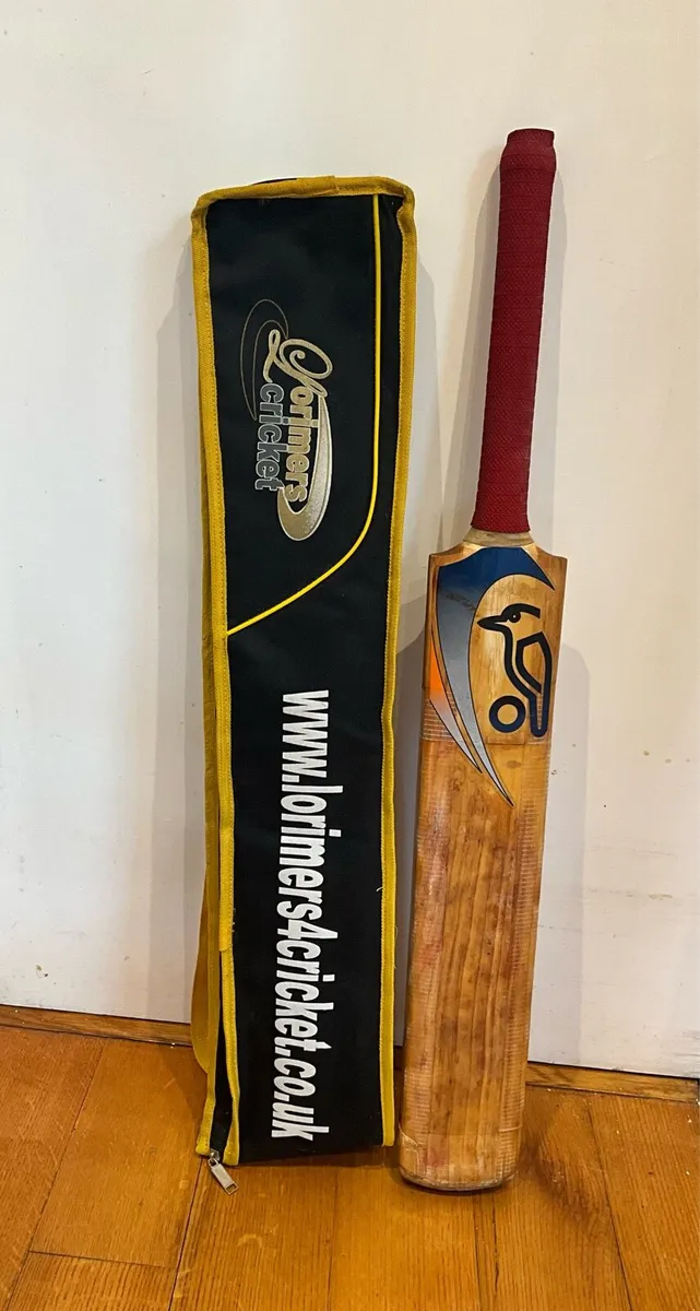 Vintage Kookaburra Cricket Bat & Cover - Image 1