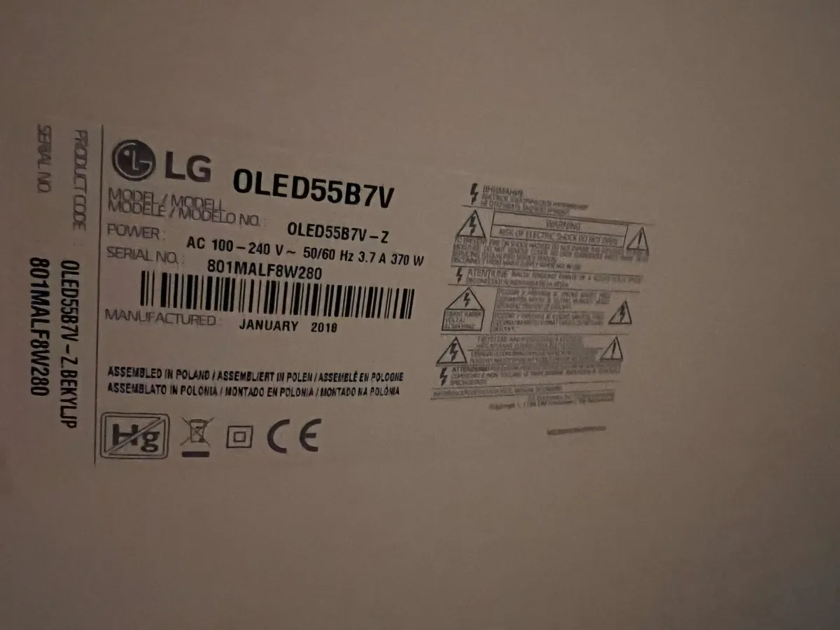 LG OLED55B7V TV - Image 4