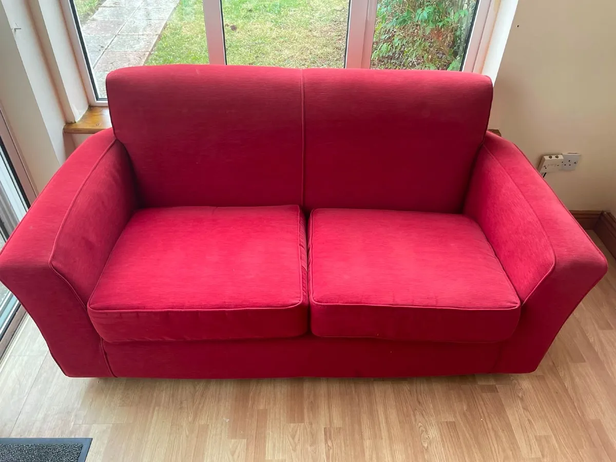 Couch (red) Sofa - Image 1