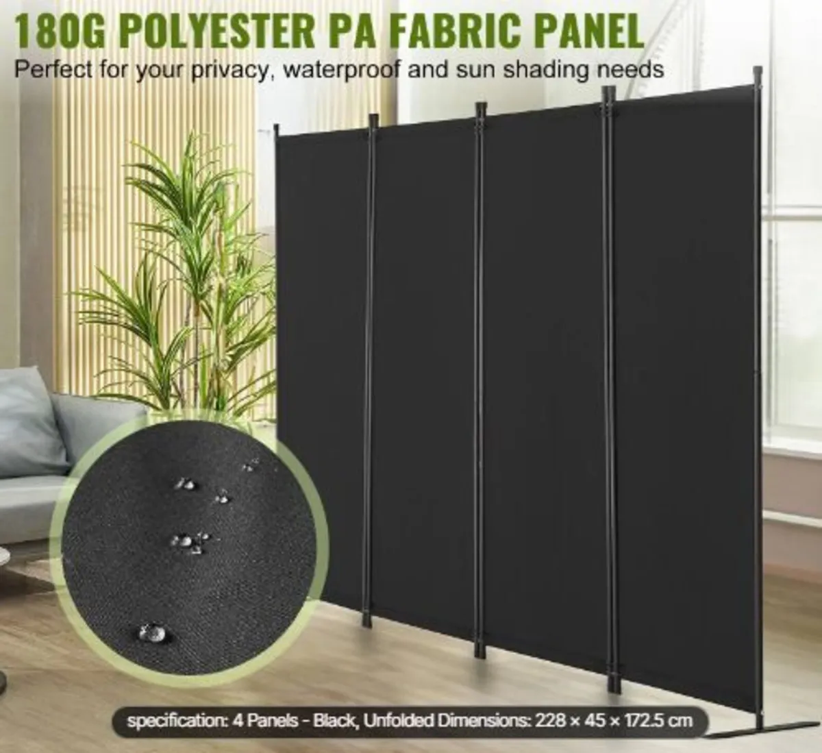 Room Divider, 4 Panel Room Dividers - Image 2