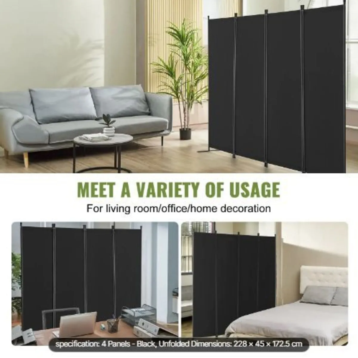 Room Divider, 4 Panel Room Dividers - Image 4