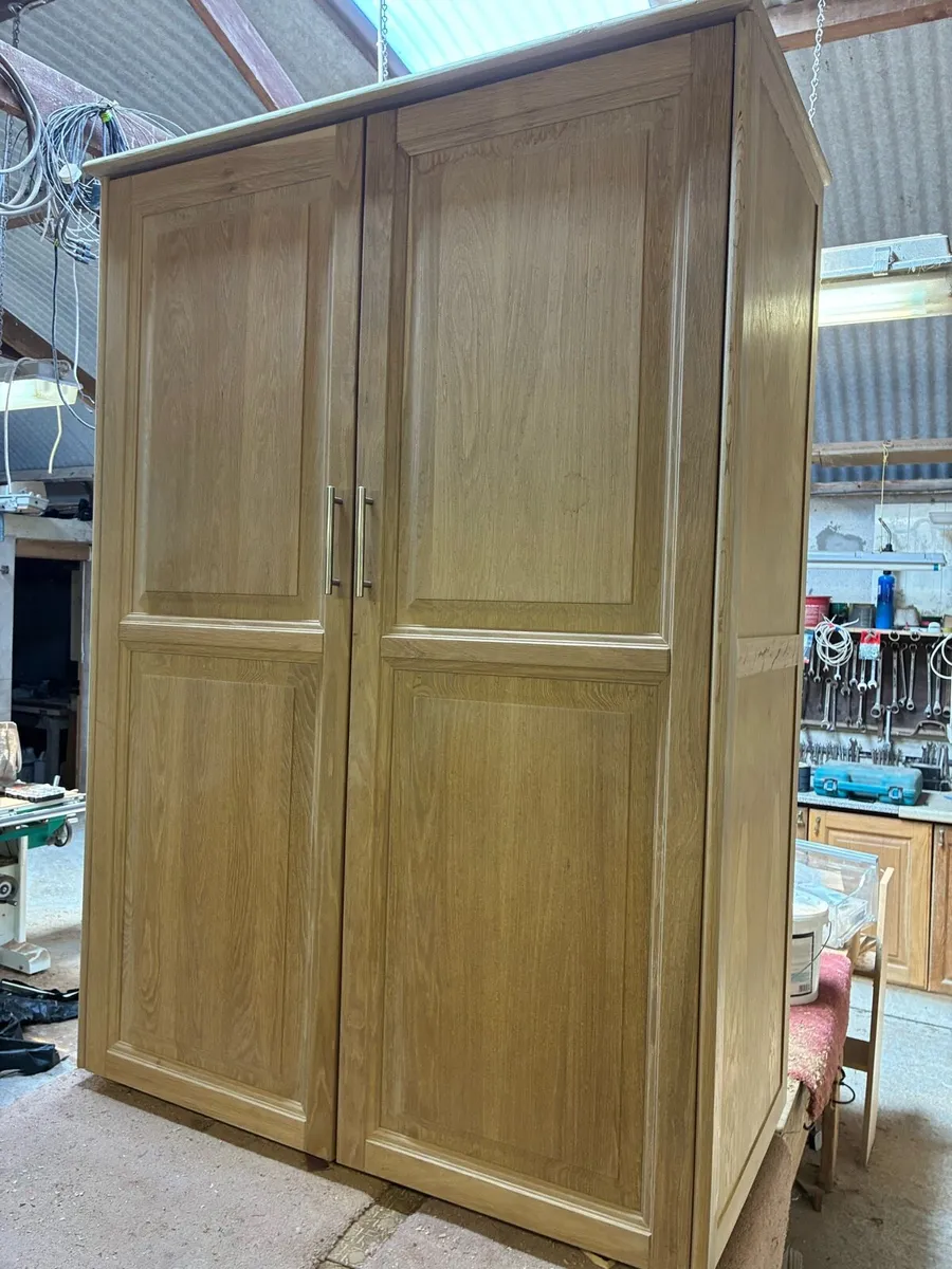 Hand made wardrobe with solid wood doors - Image 2