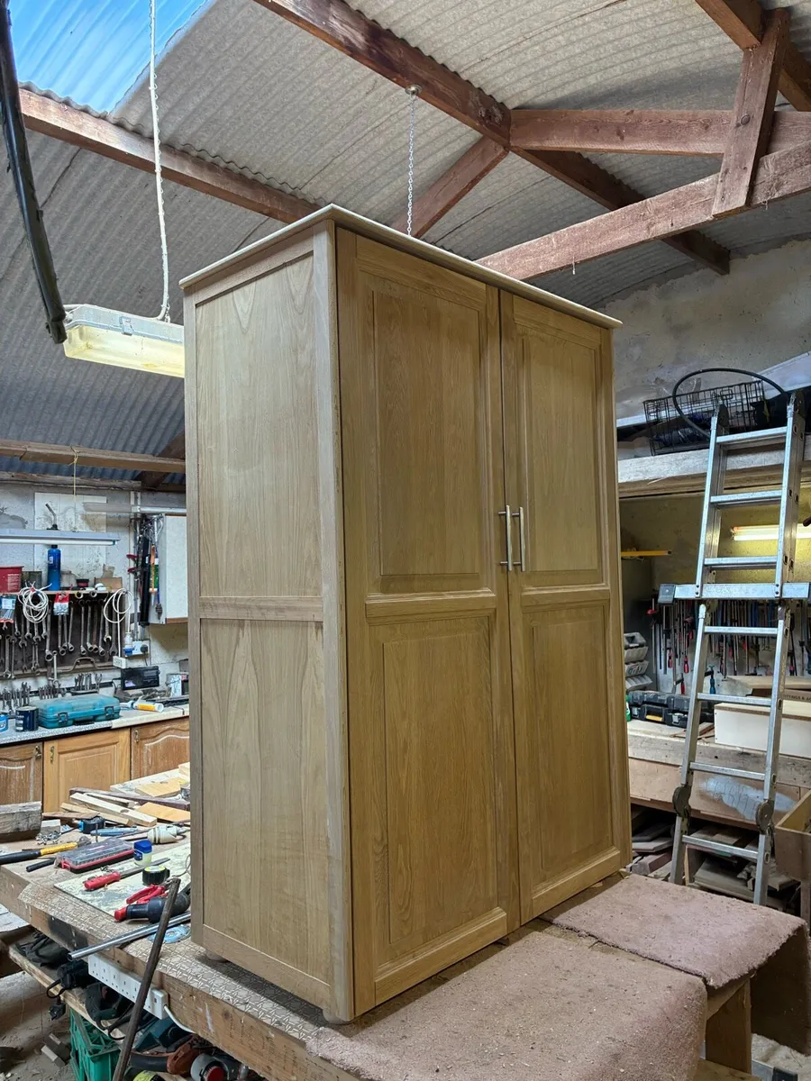 Hand made wardrobe with solid wood doors - Image 1