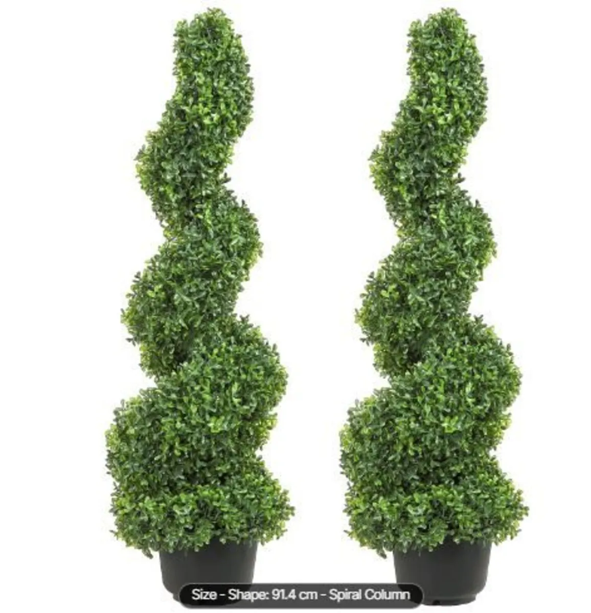 Artificial Topiaries Boxwood Trees, 3ft - Image 1