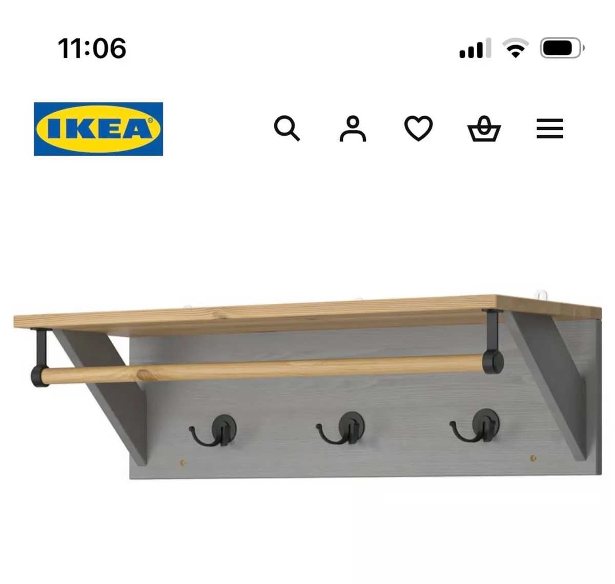Coat rack with shelf and rail - Image 4