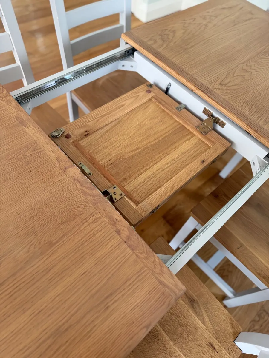 Dinner Table and Chairs, expandable - Image 4