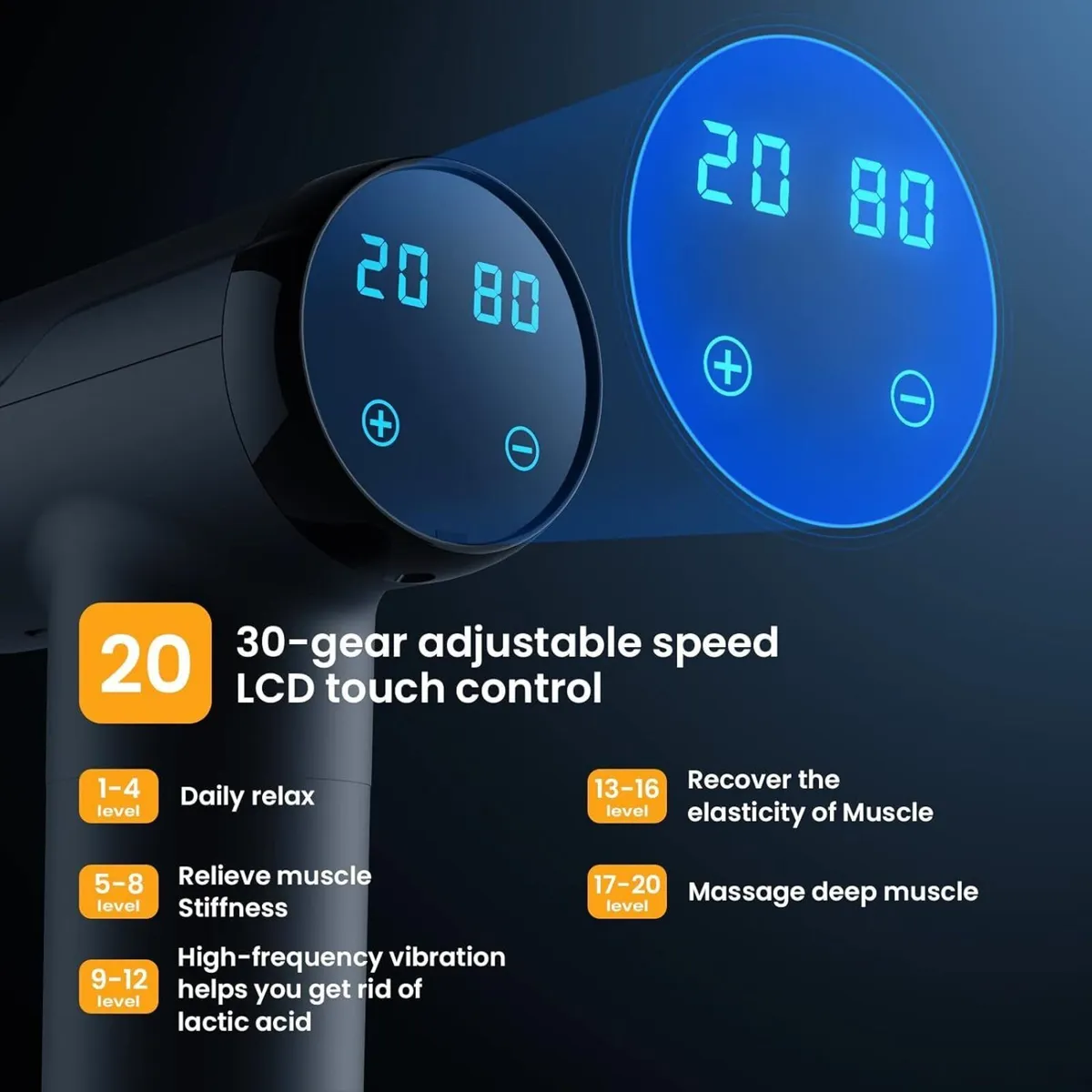 Portable Massage Gun with 8 Massage Heads - Image 4