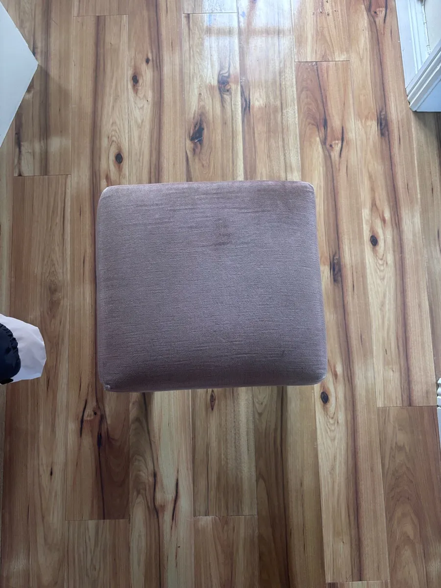 2 x Wooden Upholstered Footstools – €70 for Both - Image 3