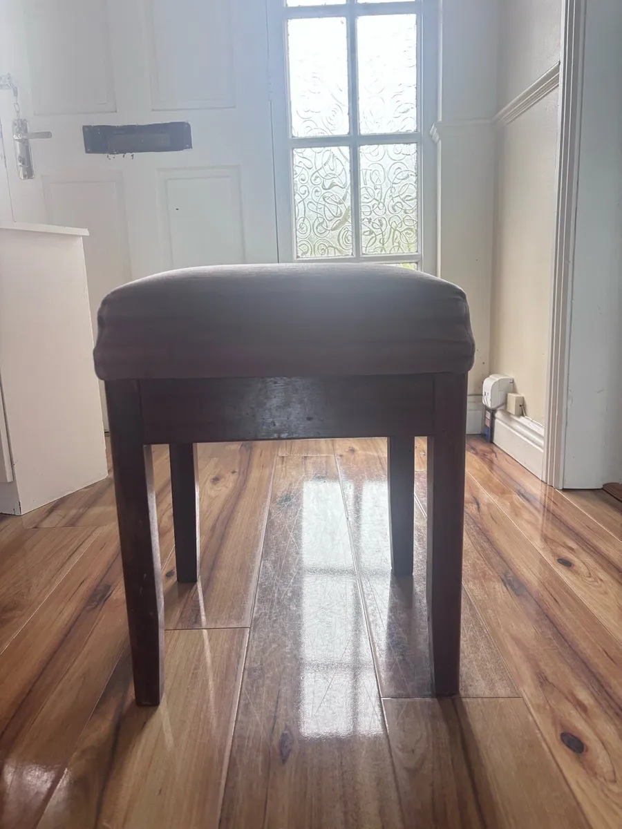 2 x Wooden Upholstered Footstools – €70 for Both - Image 2
