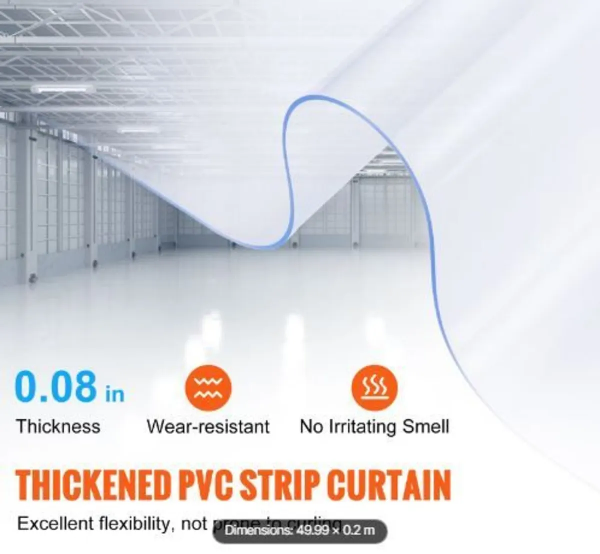 Strip Curtain PVC Door Curtain 4997.4 cm x 20.3 cm - Image 2