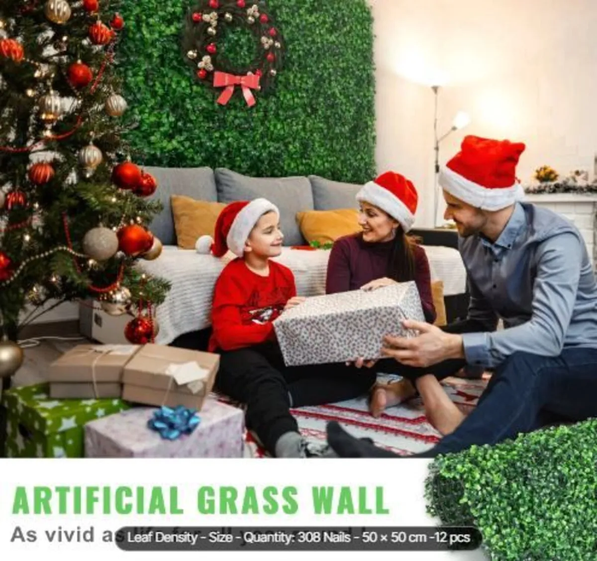 Artificial Boxwood Panel UV 12pcs B - Image 1
