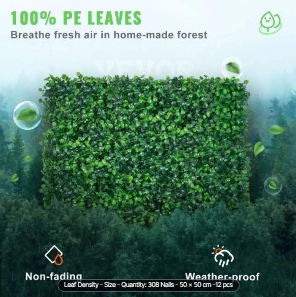 Artificial Boxwood Panel UV 12pcs B - Image 3
