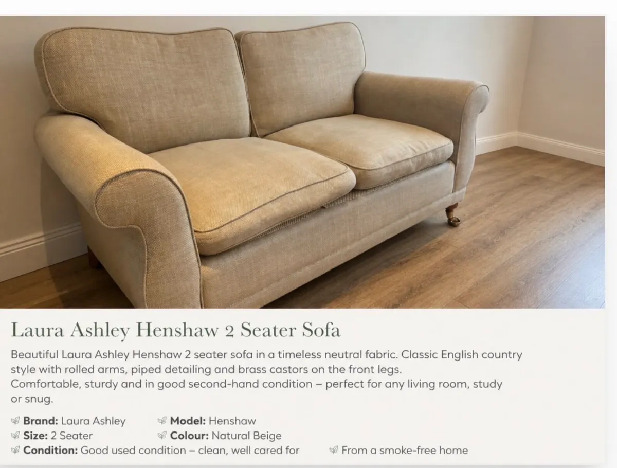 Laura Ashley sofa - Image 4