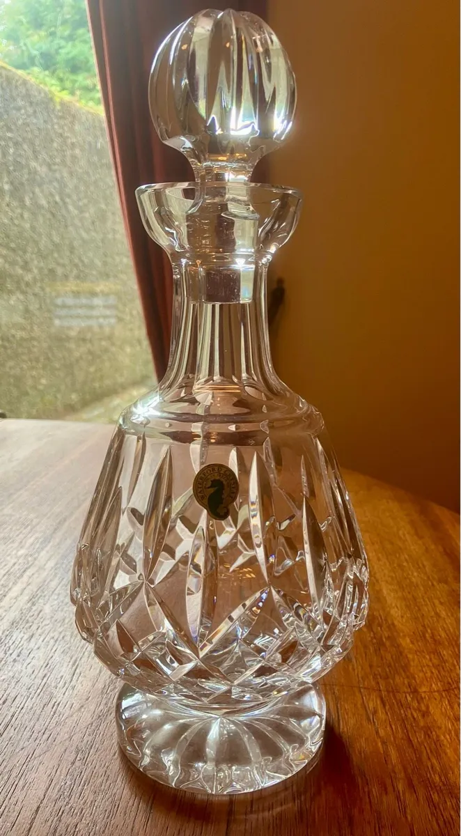 Waterford Crystal Lismore Decanter, Brandy Glasses - Image 1