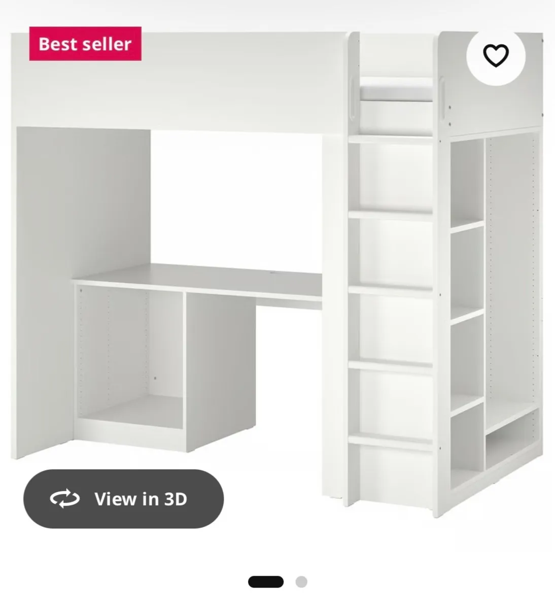 High level bed & desk - Image 1