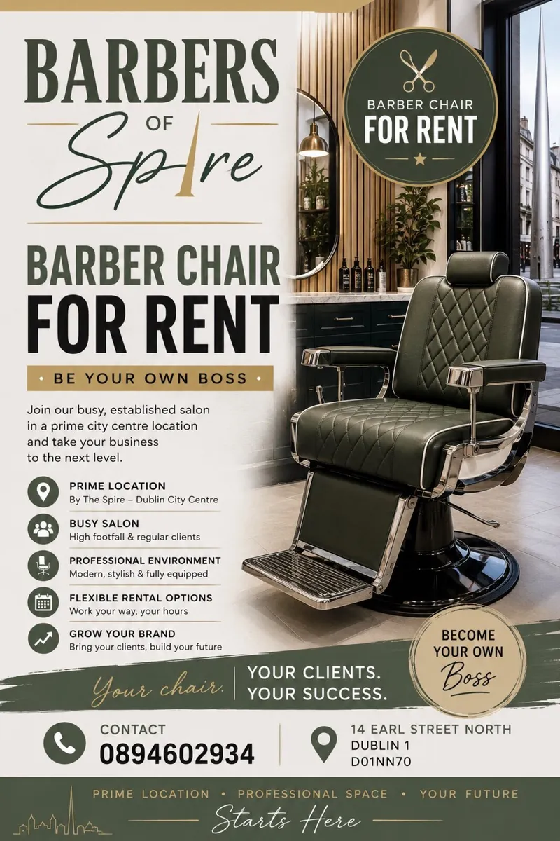 Barber chair for rent - Image 1