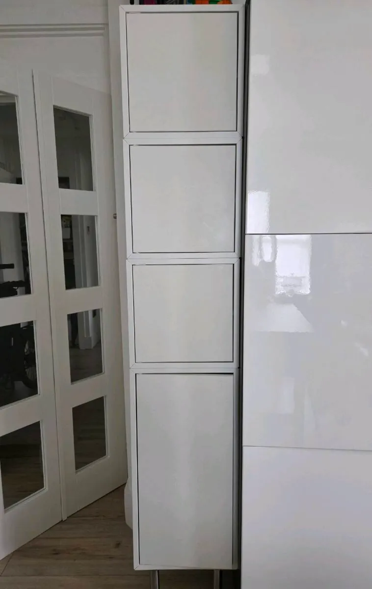 IKEA Tall Storage Cabinet - White - Good Condition - Image 1