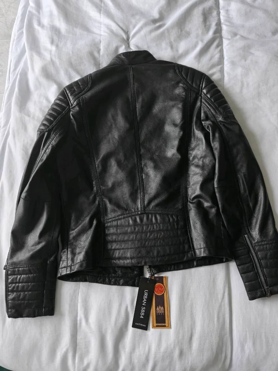 Premium Lamb Leather Biker Jacket Urban 5884 - Image 3