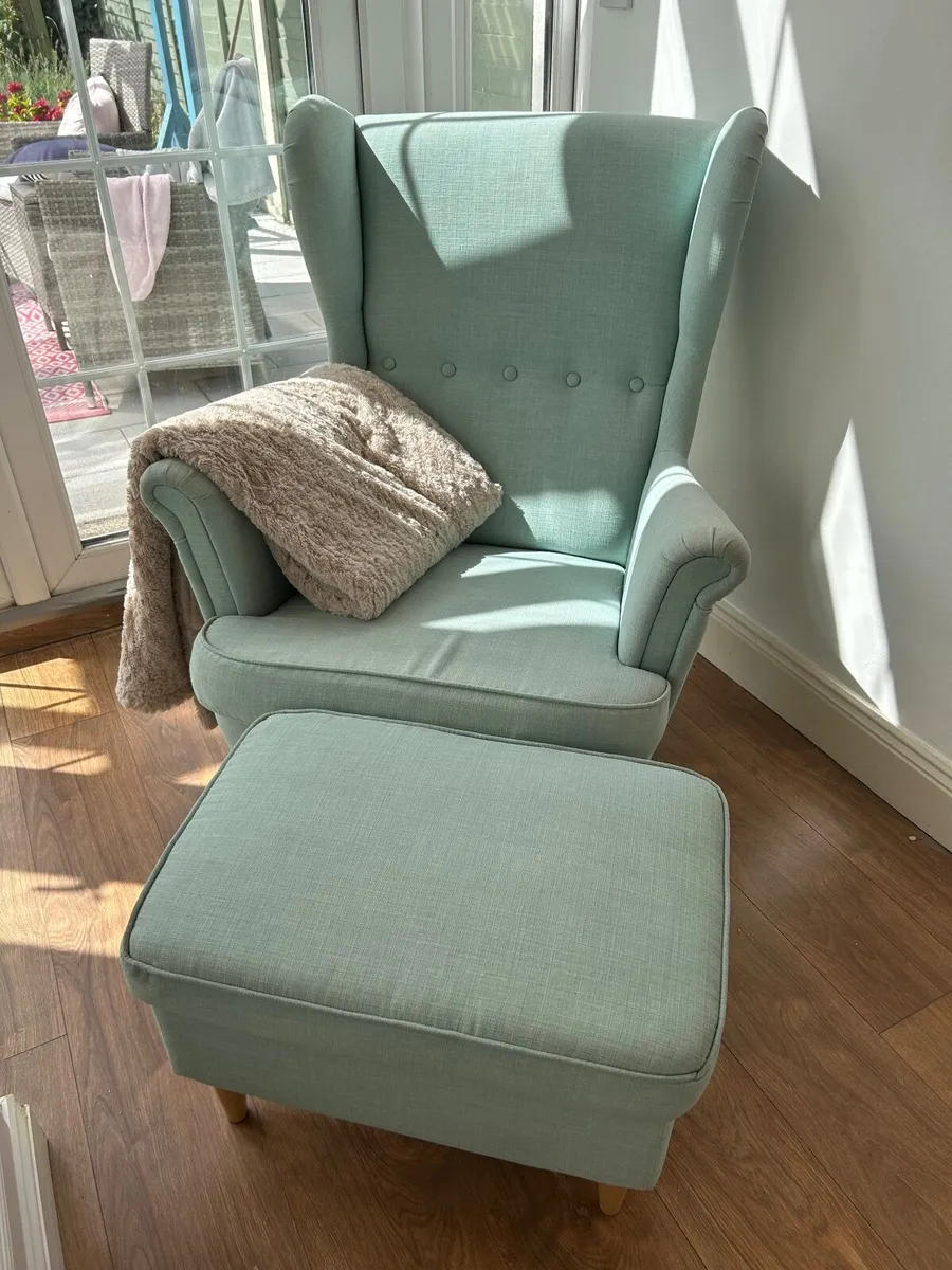 Chair and footstool - Image 1