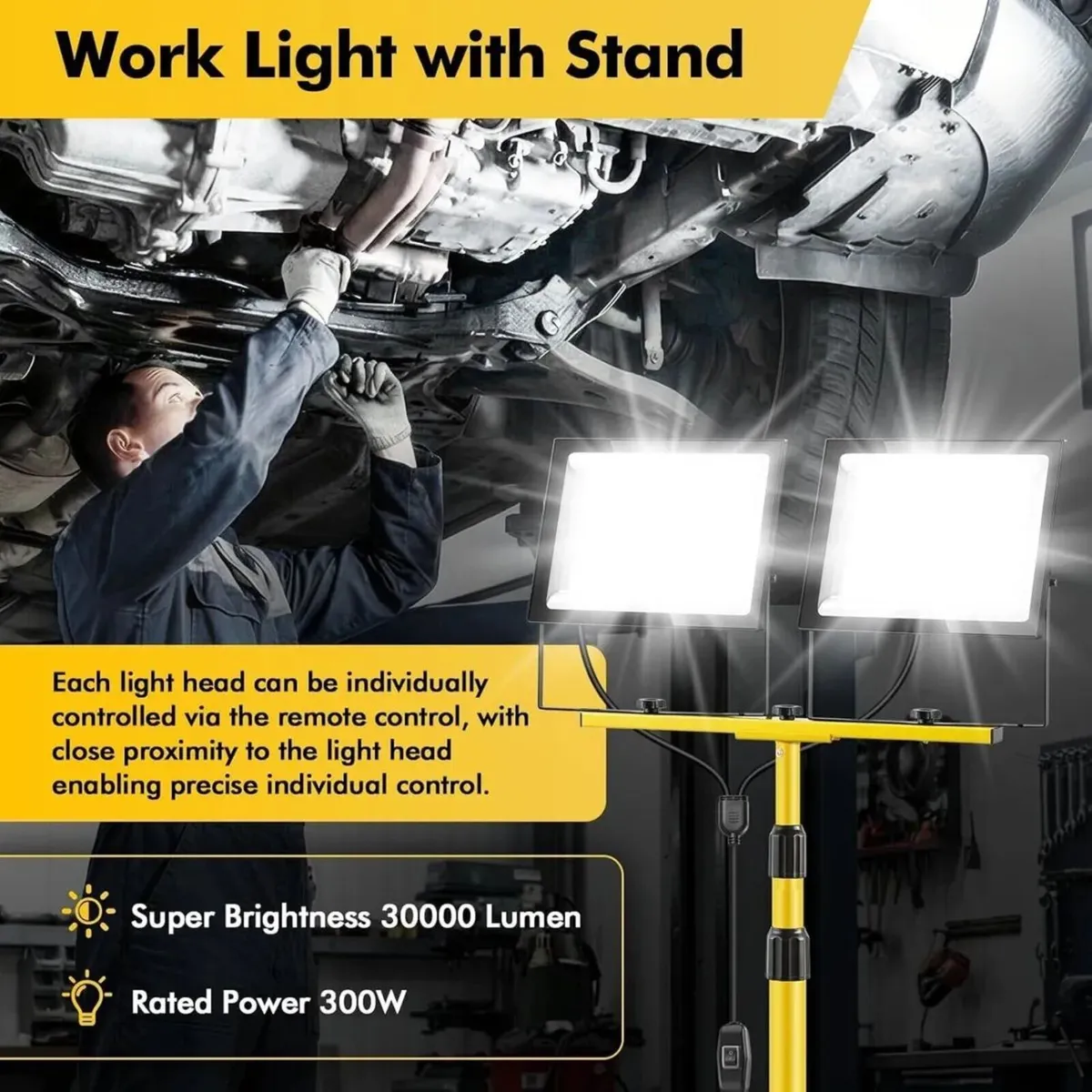 LED Work Light 300W Flood Spotlight - Image 2
