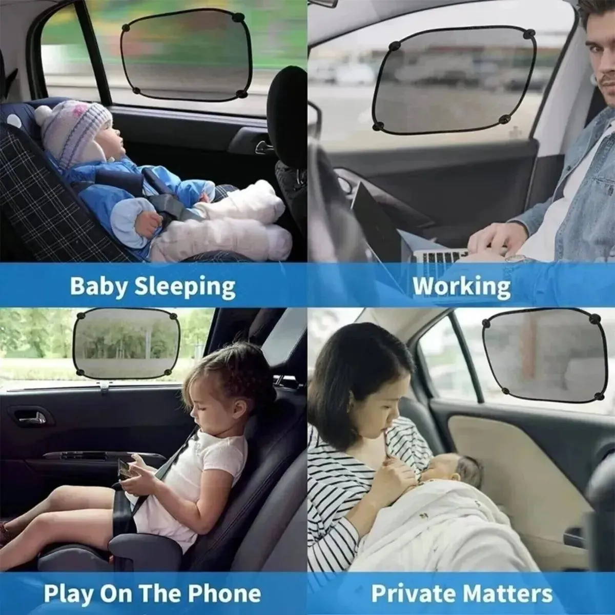 Universal Car Sun Shades UV Protection - Image 3
