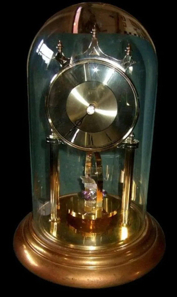 Pristine Vintage Hermle "Butterfly" Dome Clock - Image 1