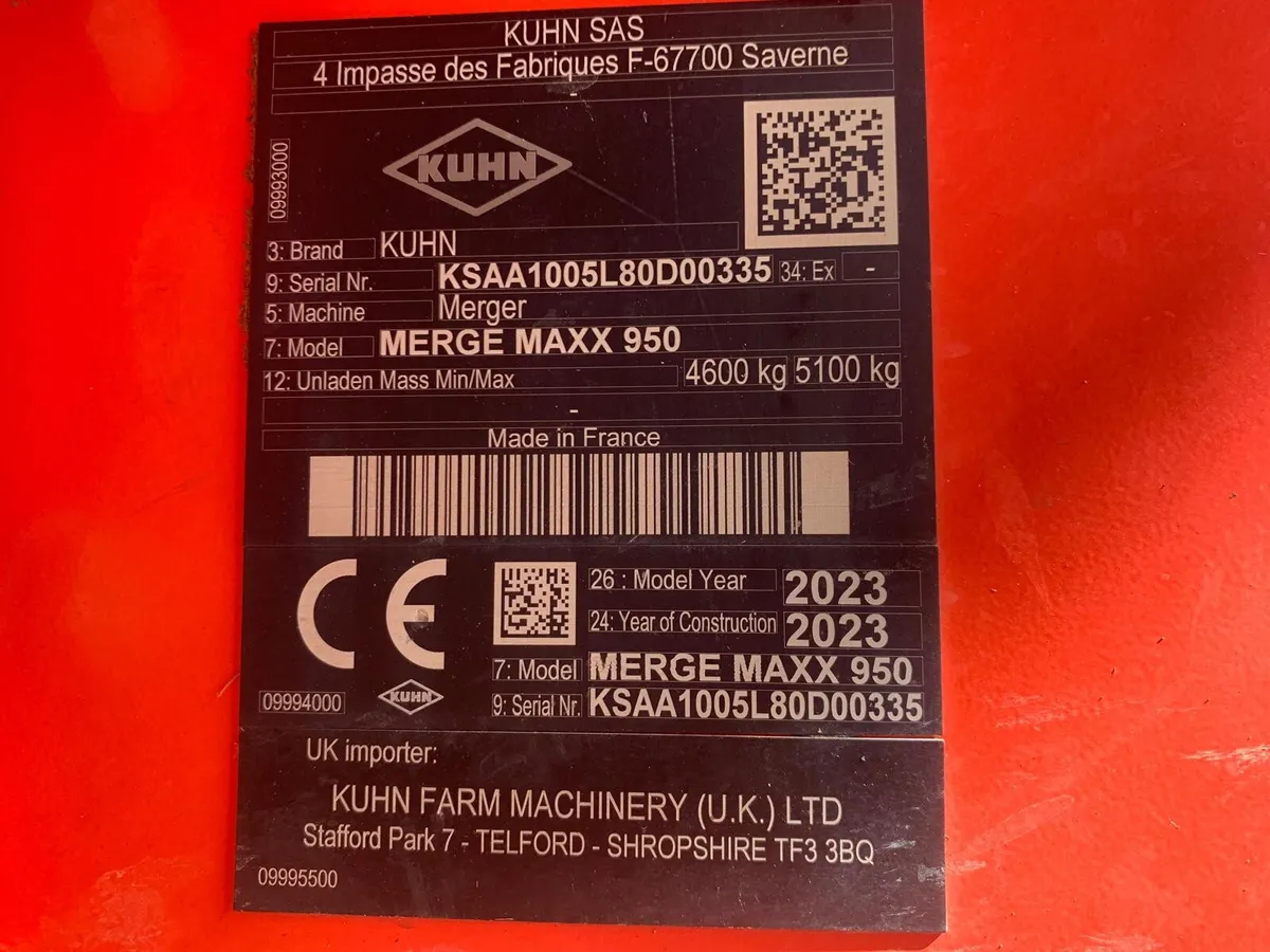 KUHN MERGE MAX 950, 2023 - Image 4