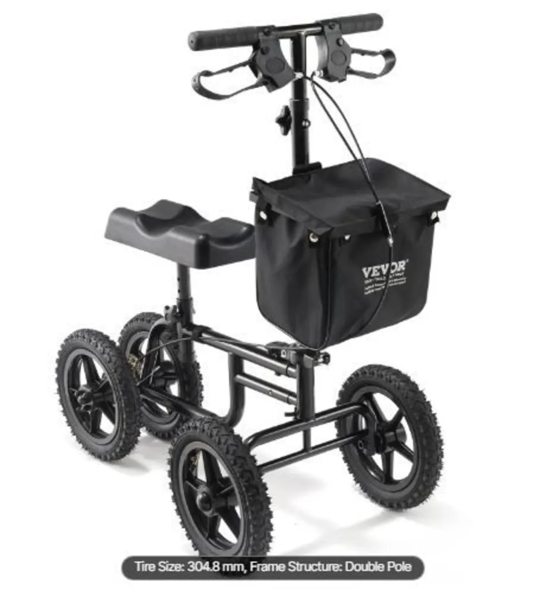 Folding Knee Scooter, Carbon Steel - Image 4