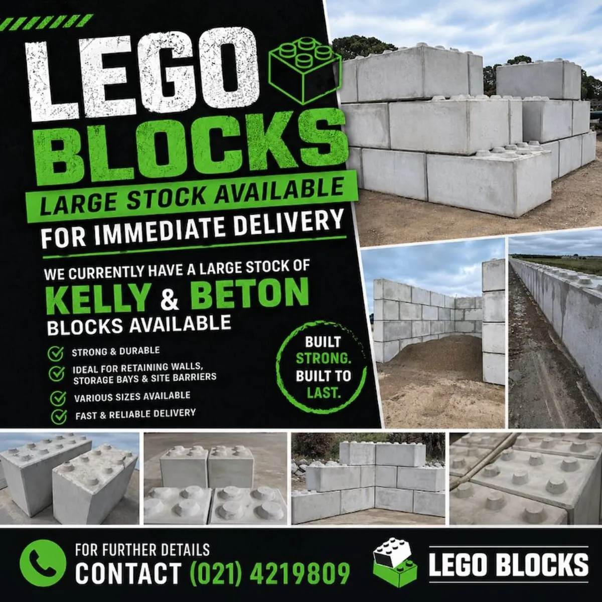 Lego Blocks Kelly Blocks/Beton Blocks - Image 1