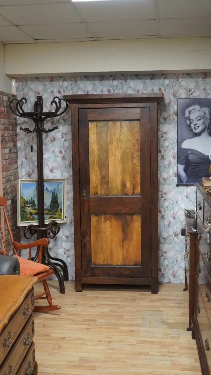 Solid Mango Wood Rustic Cupboard - Image 1