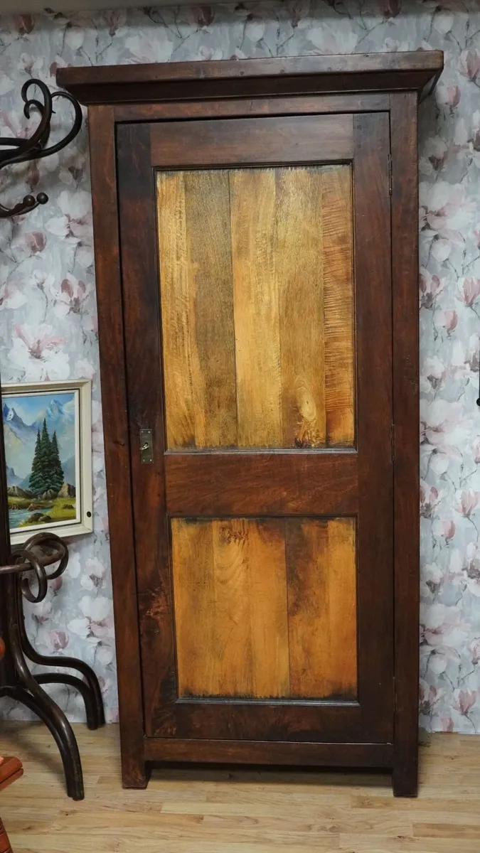 Solid Mango Wood Rustic Cupboard - Image 2