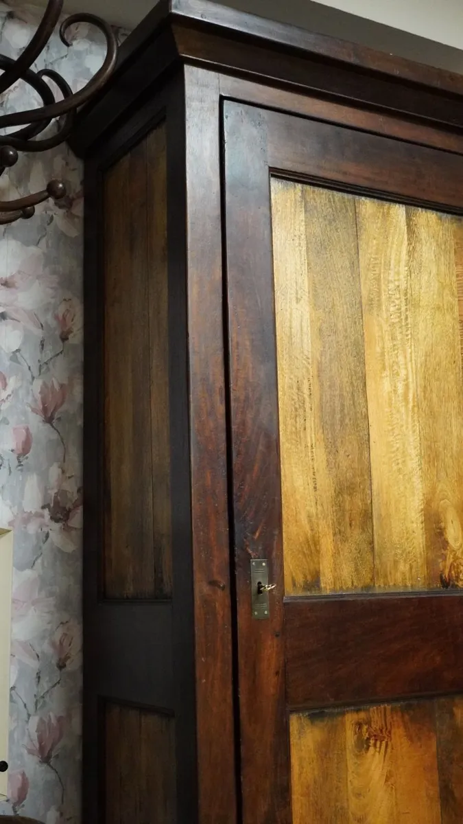 Solid Mango Wood Rustic Cupboard - Image 3
