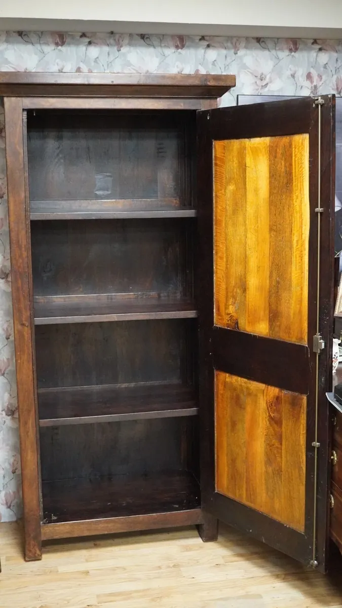 Solid Mango Wood Rustic Cupboard - Image 4