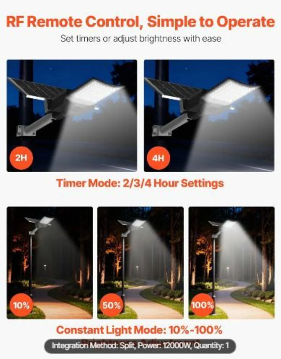 12000W Solar Street Light Outdoor - Image 3