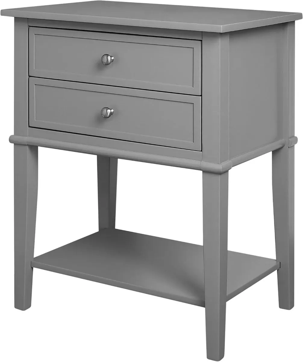 Ameriwood Franklin Accent Table with 2 Drawers MDF - Image 1