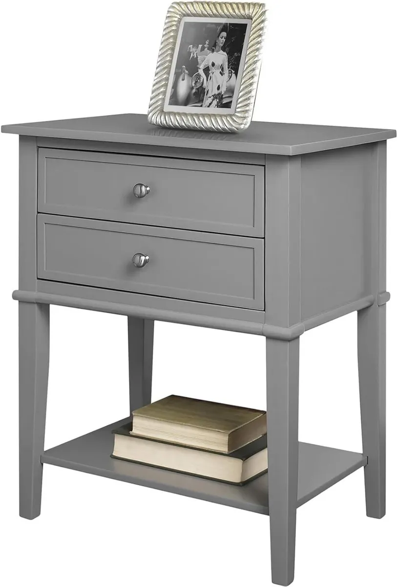 Ameriwood Franklin Accent Table with 2 Drawers MDF - Image 4