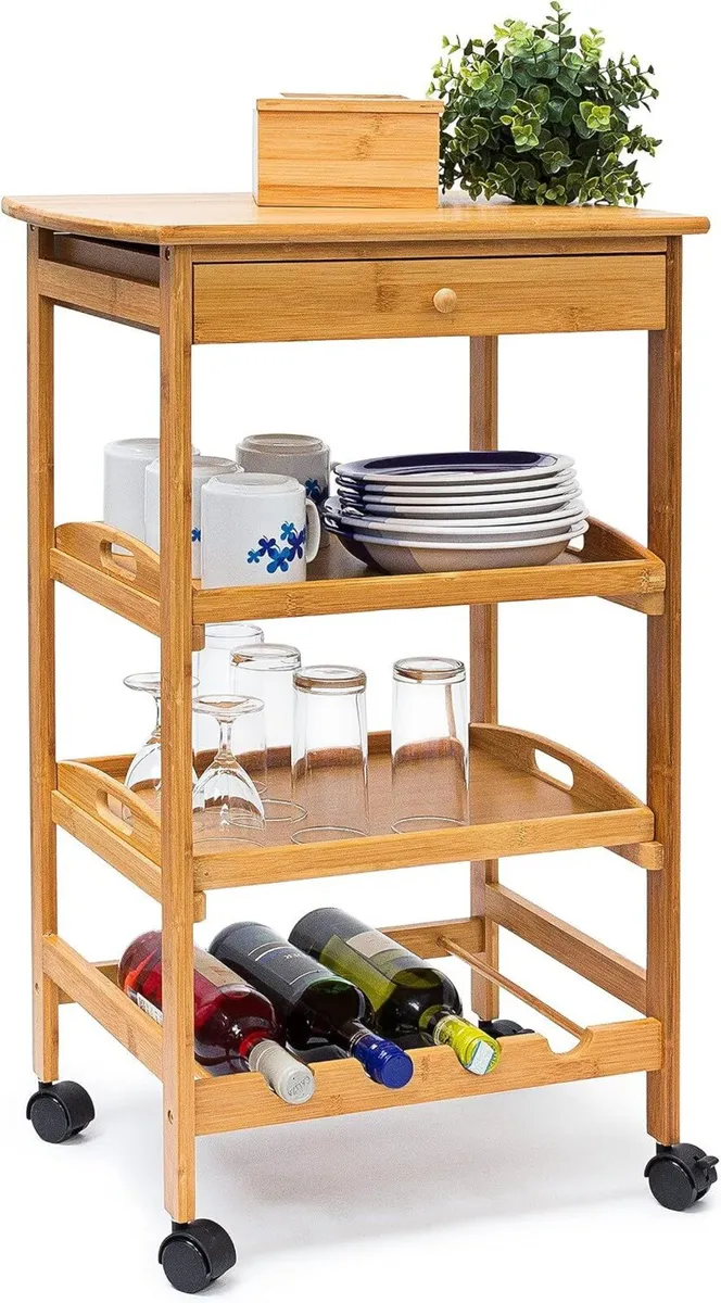 Kitchen Cart Size: Large Bamboo - Image 1