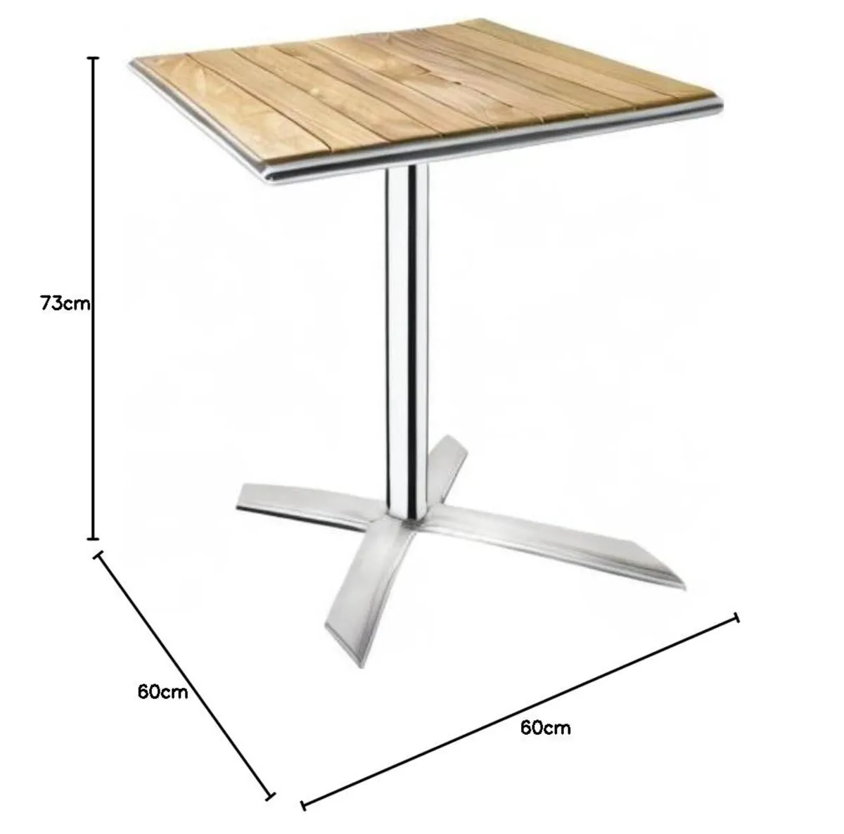 Ash Wood Flip Top Square Bistro Dining Table - Image 2