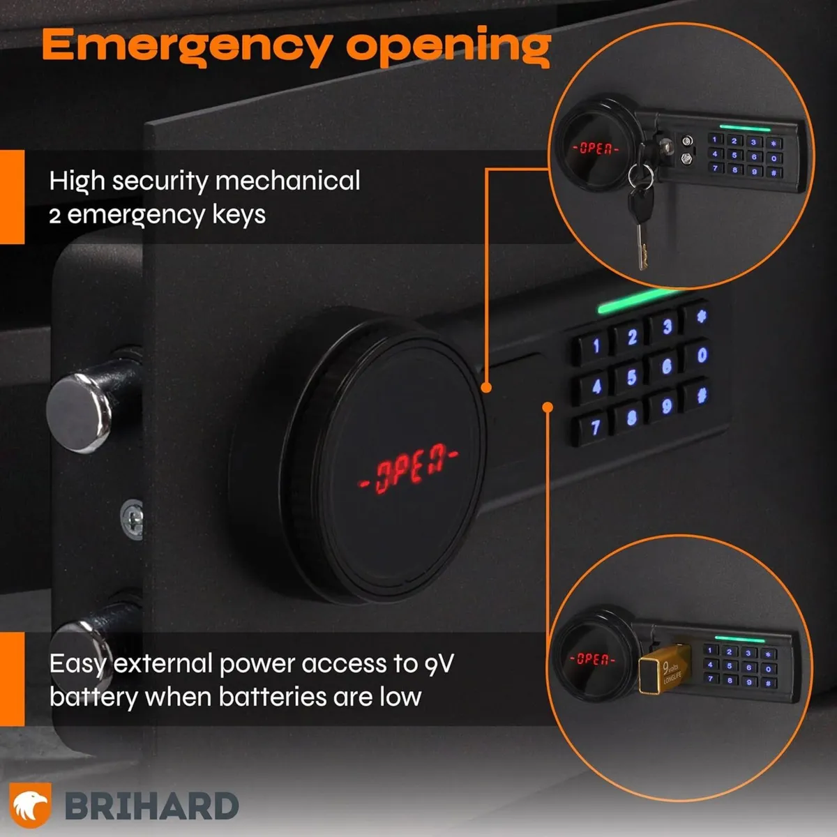 Family Electronic LCD Safe with Fireproof Money - Image 4
