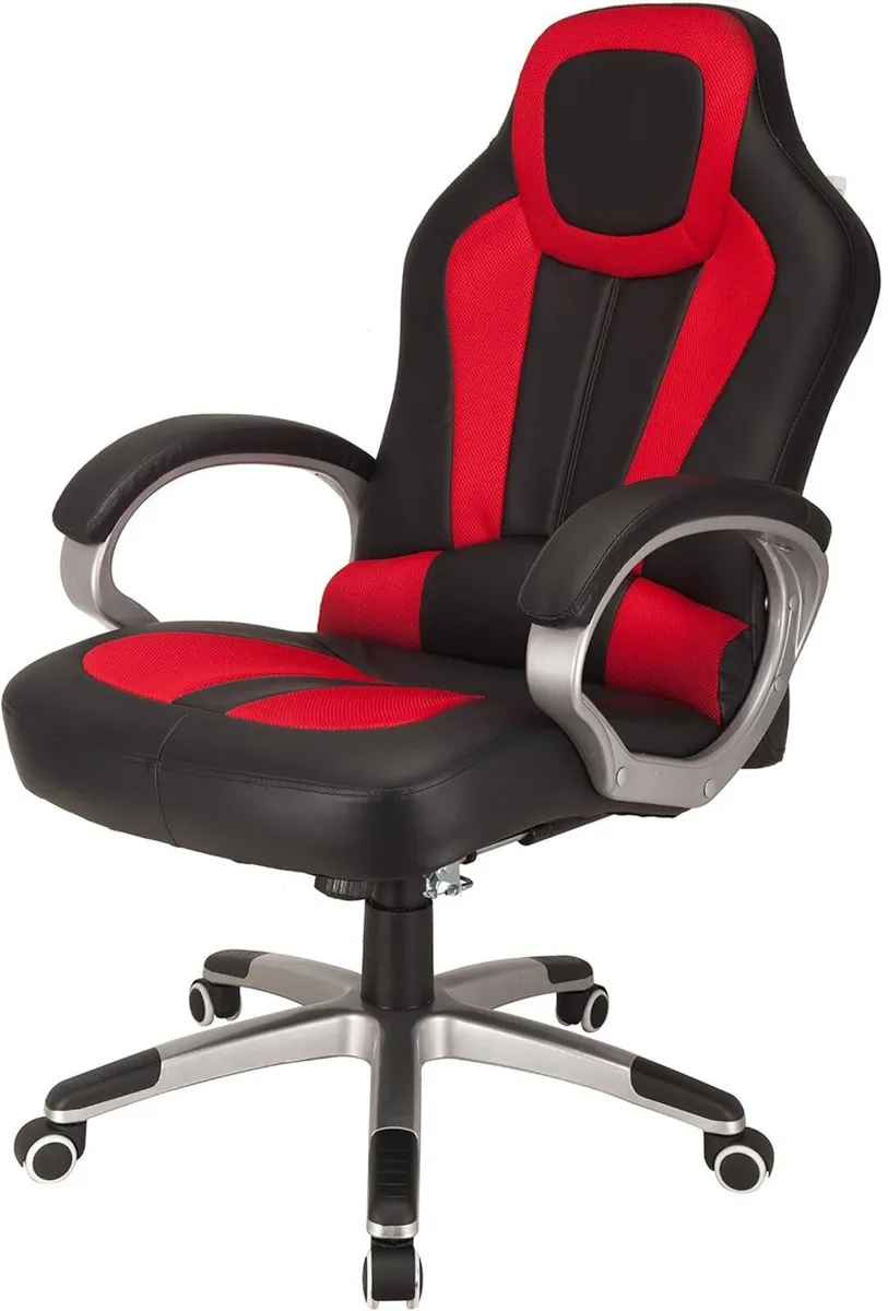 Gaming Sports Racing Style Chair Computer Desk - Image 4