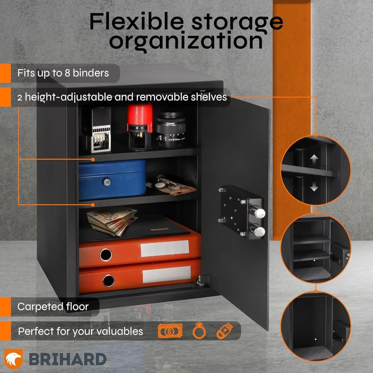 Business Xl Key Lock Safe with Fireproof - Image 4