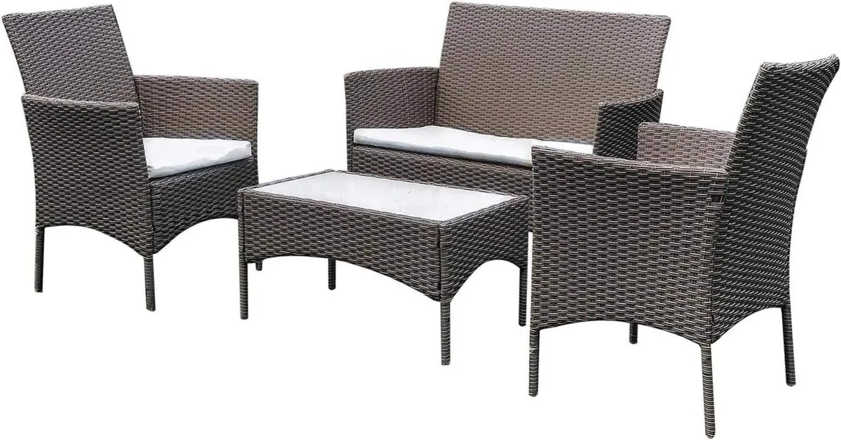 S0009-Br 4 Pieces Garden Furniture Set 1 Table - Image 1